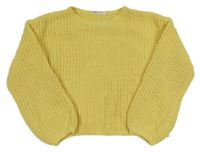 Žltý crop sveter H&M