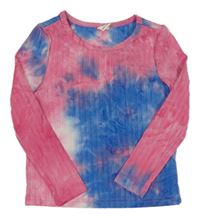 Ružovo-modré rebrované tričko zn. Shein