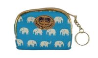 Modrá mini peněženka so slonmi