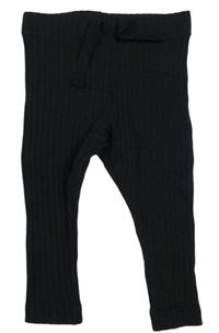Čierne rebrované legíny PRIMARK