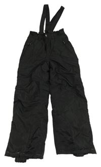 Černé šusťákové funkční oteplovačky s trakami Tchibo