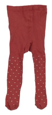 Růžové vzorované punčocháče C&A