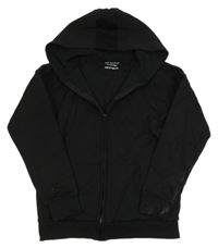 Černá propínací mikina s kapucí Primark