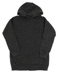 Tmavošedá vzorovaná mikina s kapucí F&F