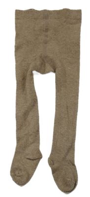 Hnědé žebrované punčocháče H&M