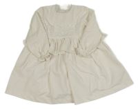 Biele zamatové šaty s čipkou