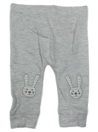 Sivé melírované ľahké tepláky s králikmi F&F