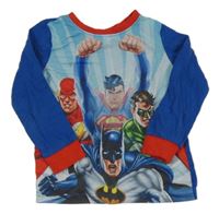 Modré pyžamové tričko so superhrdinami 