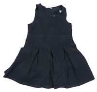 Tmavomodré plátenné šaty M&S