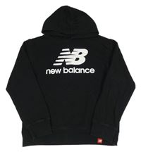 Černá mikina s logem a kapucí New Balance