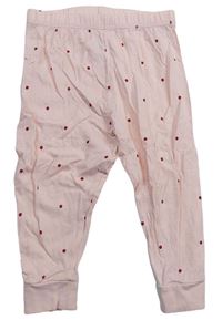Světlerůžové puntíkaté pyžamové kalhoty George