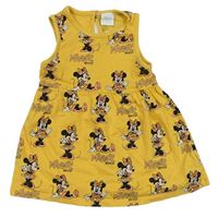 Horčicové šaty s Minnie Disney