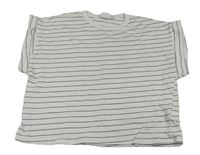 Bielo-čierne pruhované crop tričko Zara