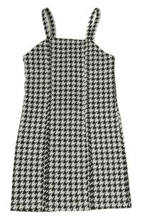 Červeno-biele vzorované trblietavé šaty Primark