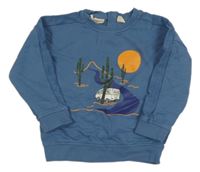 Modrá mikina s karavanem Lupilu