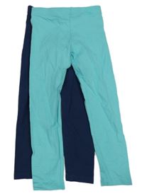 Nové - 2set - 2x legíny - tmavomodré + světlemodré M&S
