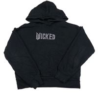 Čierna mikina s nápisom a kapucňou H&M