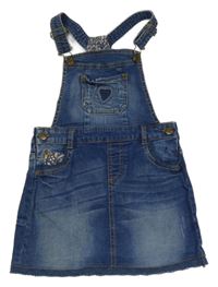 Tmavomodré riflové laclové šaty se srdíčkem Mantaray