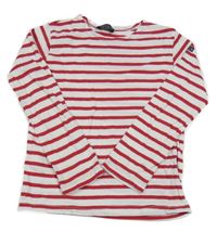 Bílo-červené pruhované triko 