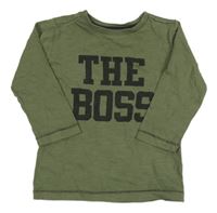 Khaki triko s nápisem Next