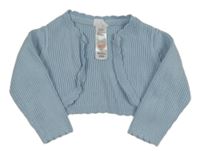 Svetlomodré rebrované svetrové bolerko F&F