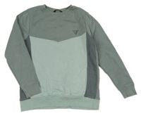 Zeleno-sivá mikina s výšivkou George