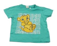 Zelenomodré tričko so Simbou Disney