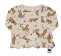 Nové - Světlerůžové triko s gepardy Dunnes