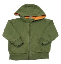 Khaki prepínaci mikina s kapucňou