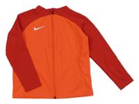 Oranžovo-červená propínací sportovní mikina Nike 