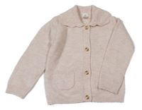Svetloružový prepínaci vlnený sveter s golierikom H&M