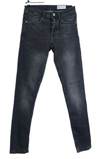 Pánske sivé skinny rifle Denim vel. 32/32