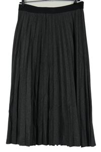 Dámská tmavošedá plisovaná midi sukně F&F