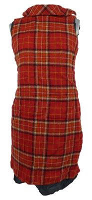 Dámské červené kostkované vlněné šaty Hobbs 