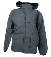 Pánská tmavomodrá šusťáková zimní outdoorová bunda s kapucí Mountain Warehouse 