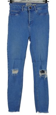 Dámské světlemodré skinny rifle s prošoupáním New Look 