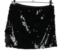 Dámska čierna flitrová minisukňa Vera&Lucy