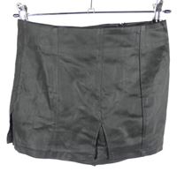 Dámska čierna skort koženková sukňa