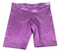 Ružové lesklé elastické kraťasy zn. Matalan