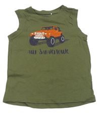 Khaki tielko s autom Topolino