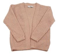 Svetloružový trblietavý svetrový cardigan C&A