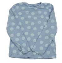 Modré bodkovaná é tričko Nutmeg