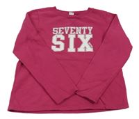 Rubínová mikina s nápisom Decathlon