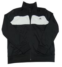 Čierno-biela športová prepínaci mikina s logom zn. Adidas