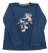 Tmavomodrá fleecová mikina s dinem Matalan