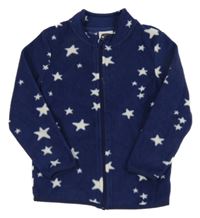 Tmavomodrá fleecová prepínaci mikina s hviezdami Lily & Dan