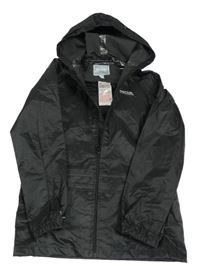 Čierna šušťáková nepromokavá bunda s kapucňou Regatta