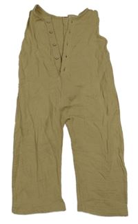 Béžový mušelínovo/teplákový kalhotový overal Zara