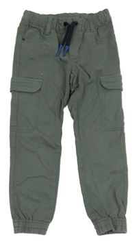 Khaki teplákové cargo rifle S. Oliver