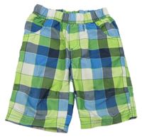 Modro-zeleno-biele plážové kraťasy KIDS